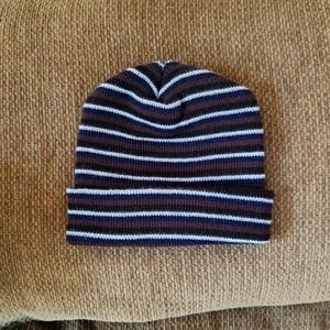 Cute Striped Blue, White, Brown Kids Hat